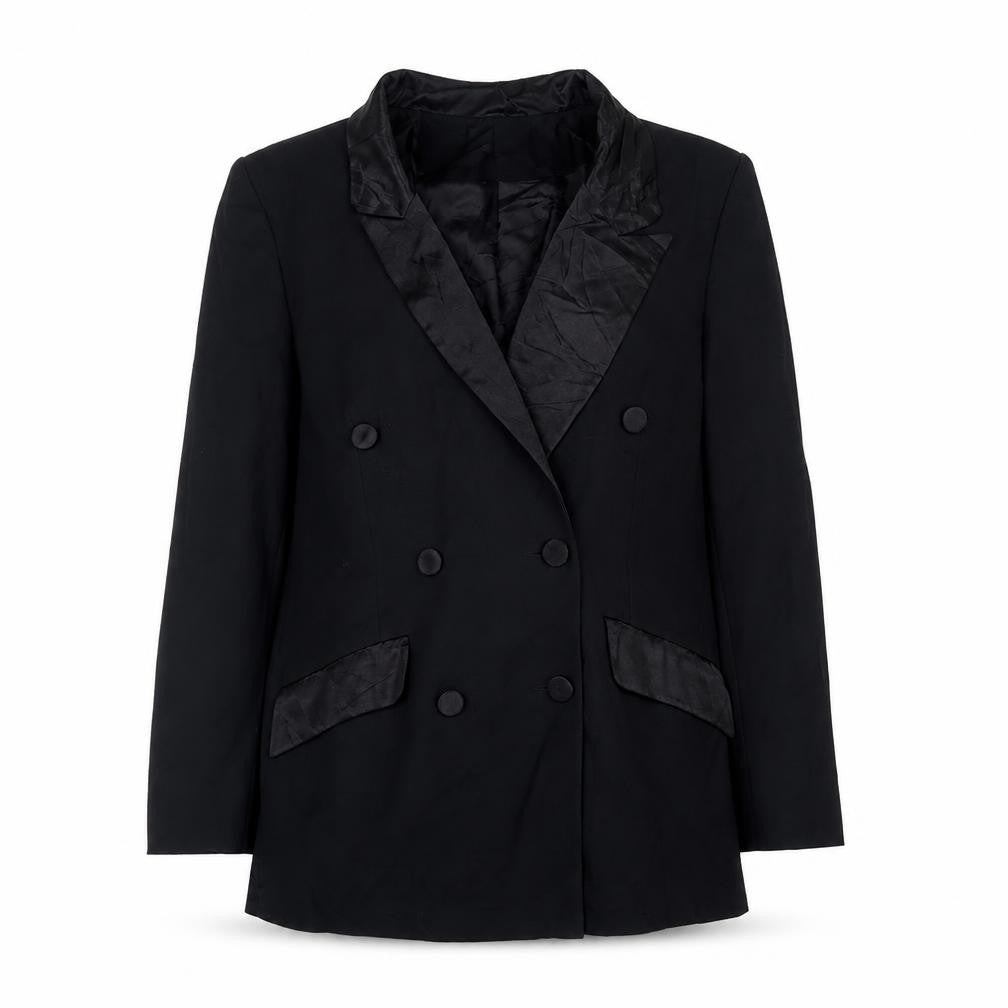 Classics Woman Womens Black Polyester Jacket Suit Jacket Size 12