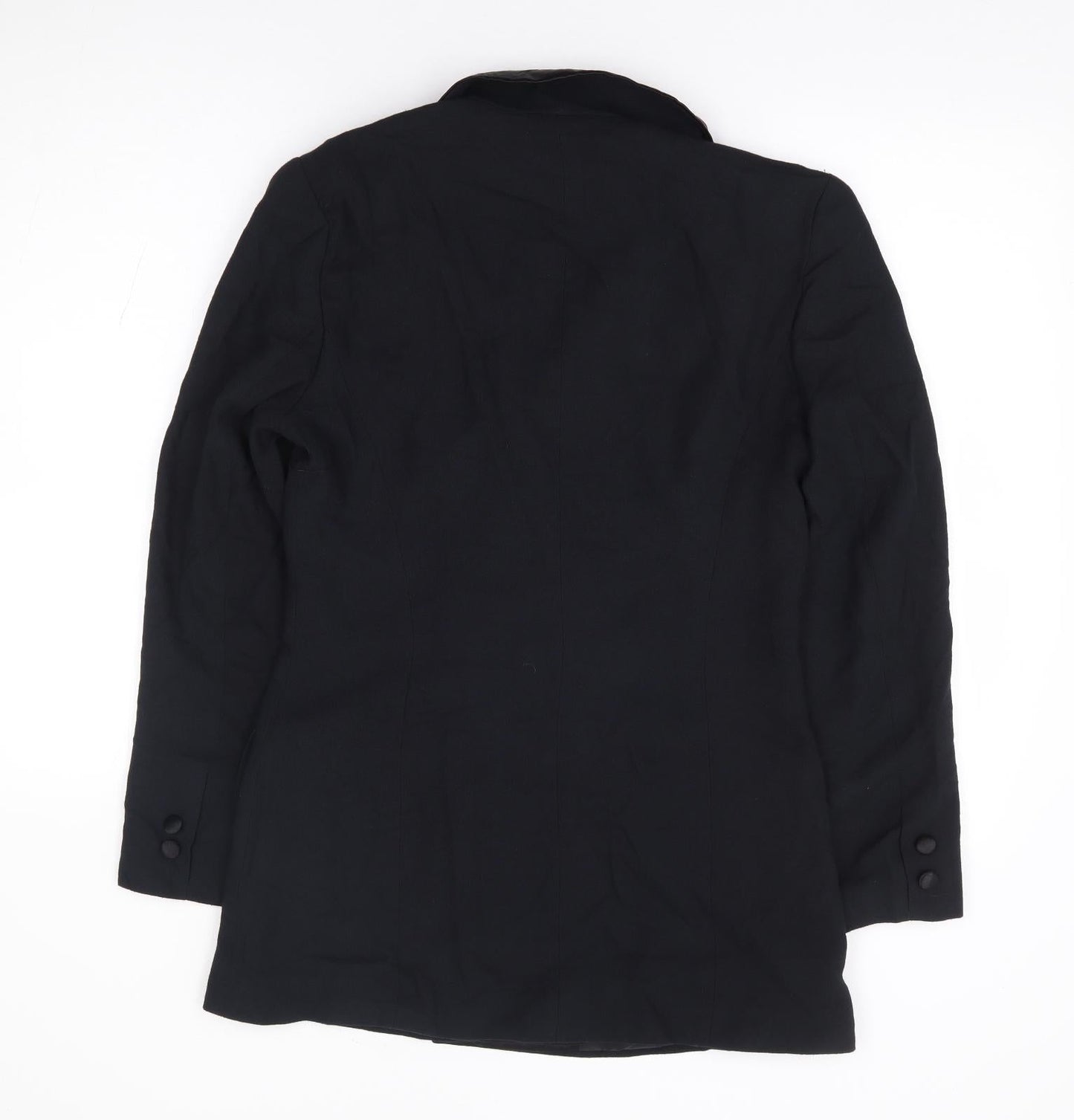 Classic Woman Womens Black Polyester Jacket Suit Jacket Size 12