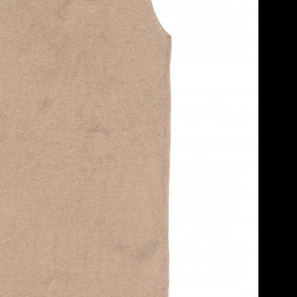 TU Womens Brown Mock Neck Polyester Tunic Jumper Size 8