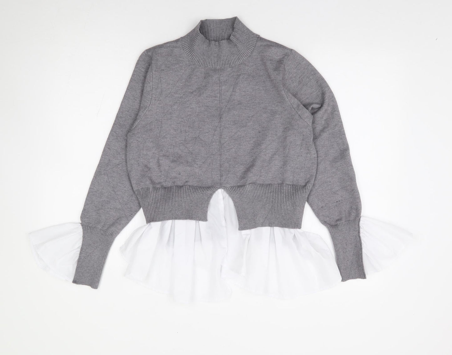Womens UK Size M New Look Grey Pullover Jumper