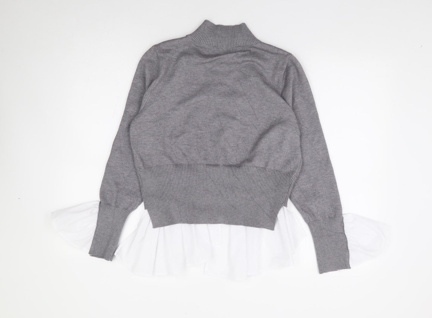 Womens UK Size M New Look Grey Pullover Jumper