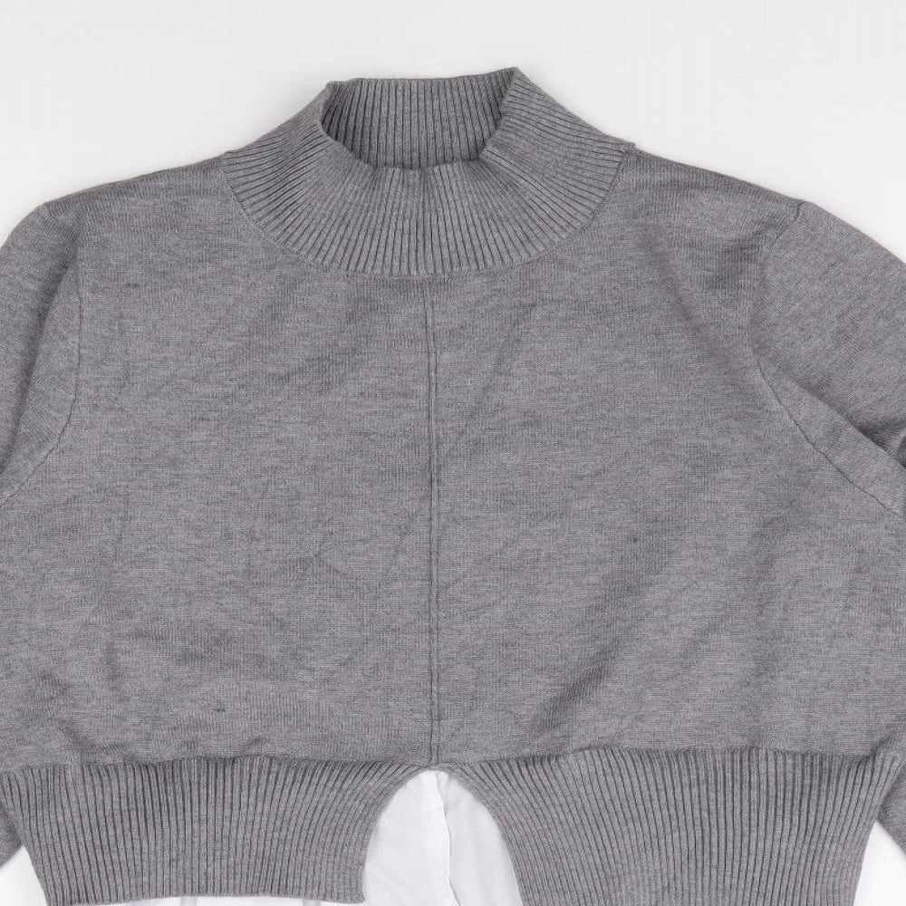 Womens UK Size M New Look Grey Pullover Jumper