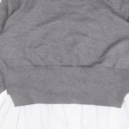 Womens UK Size M New Look Grey Pullover Jumper