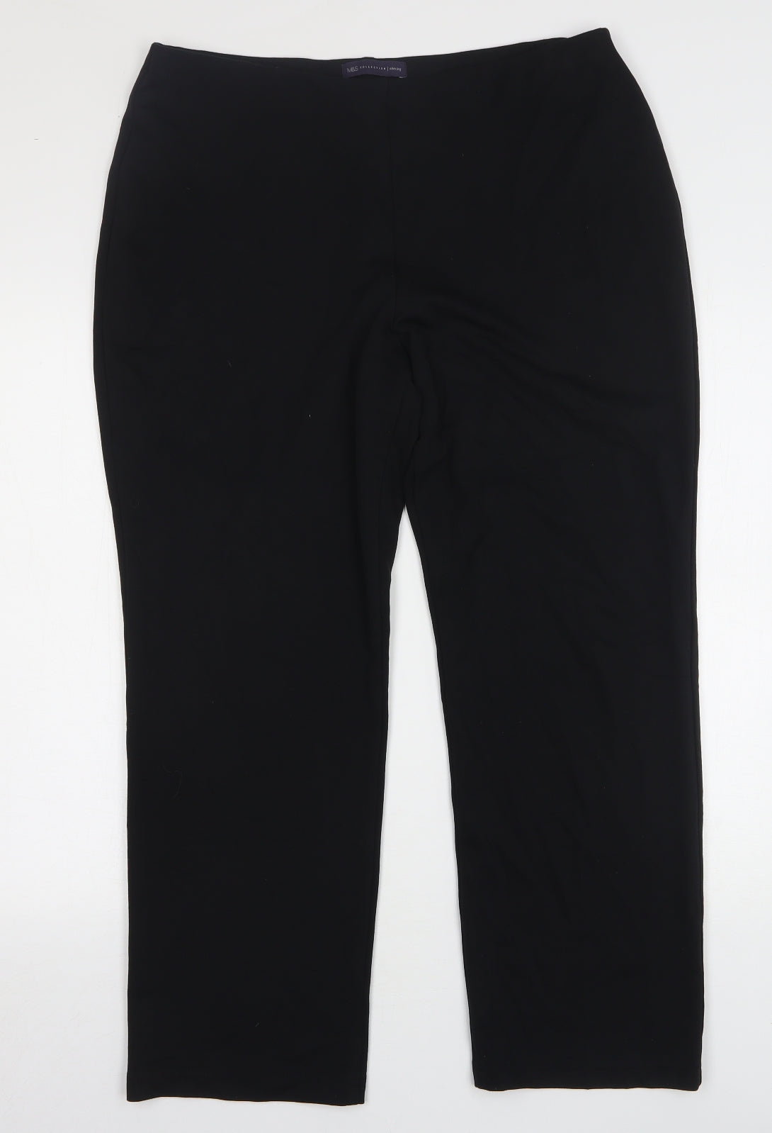 Womens UK Size 16 Marks and Spencer Regular Fit  Black Trousers