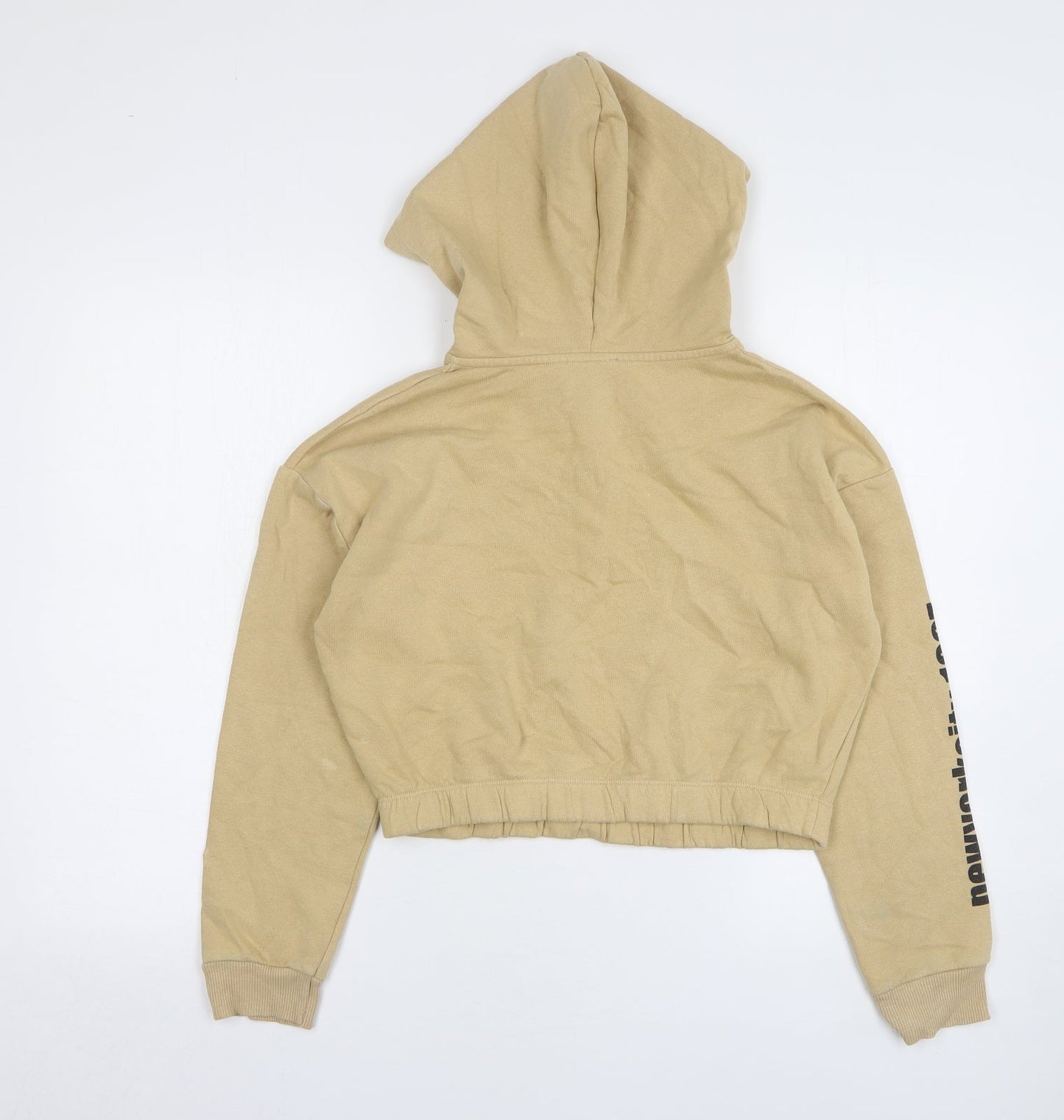 New Look Girls Beige Cotton Pullover Hoodie Size 12-13 Years