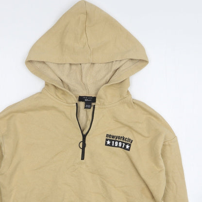 New Look Girls Beige Cotton Pullover Hoodie Size 12-13 Years