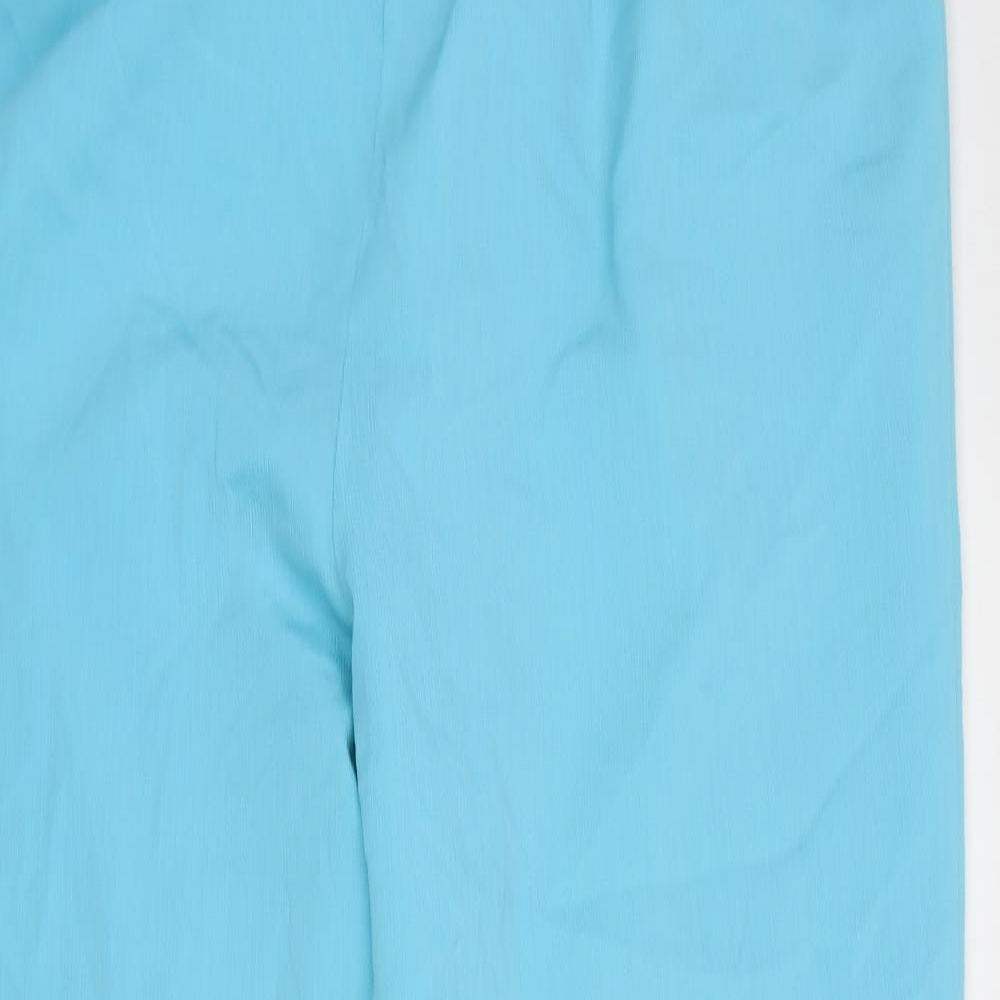 ELVI Womens Blue Polyester Trousers Size 20 L30 in Regular