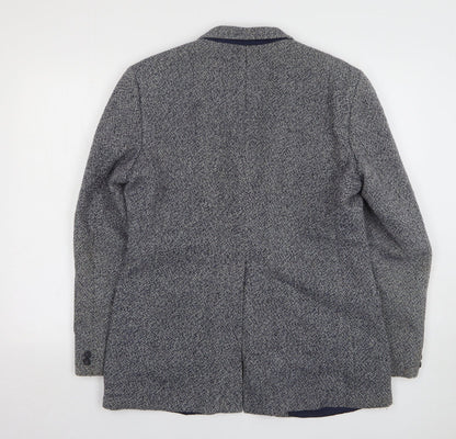 Oscar Mens Blue Wool Jacket Suit Jacket Size 40