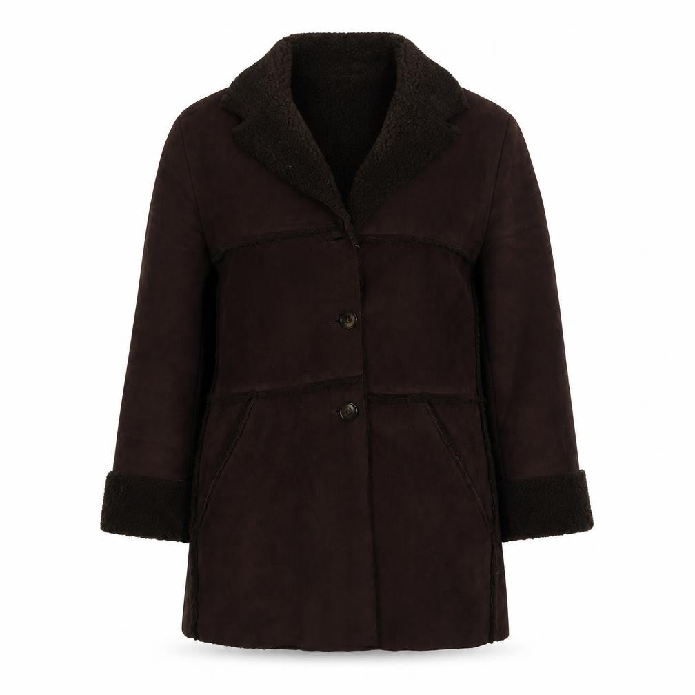 Womens UK Size 12 Minuet Brown Overcoat