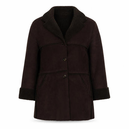 Womens UK Size 12 Minuet Brown Overcoat