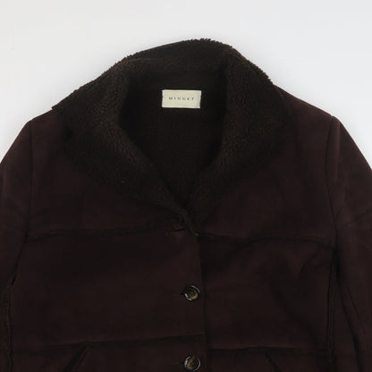 Minuet Womens Brown Overcoat Coat Size 12