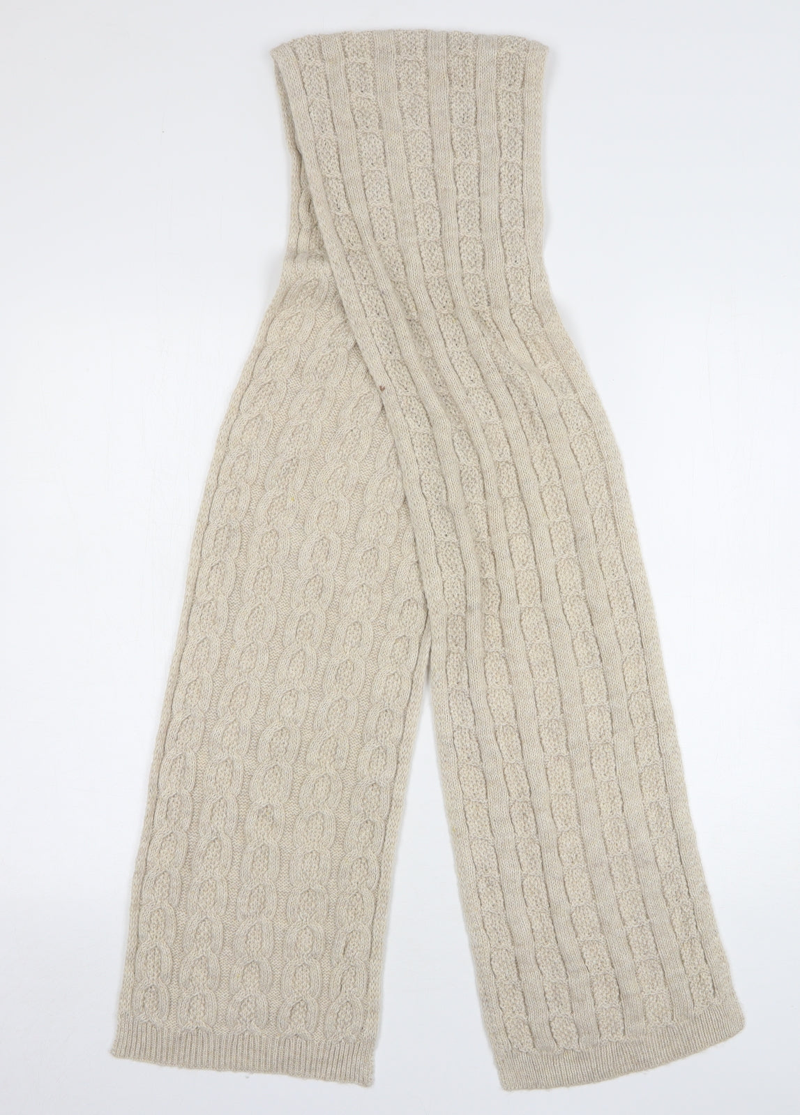 Preworn Womens Beige Polyester Scarf