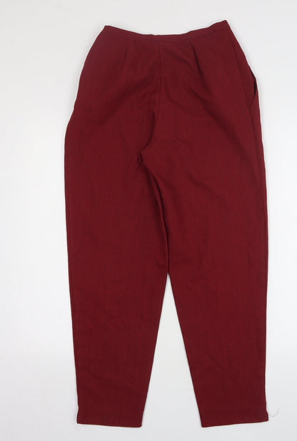 Womens UK Size 12 Marks and Spencer Regular Fit  Red Trousers