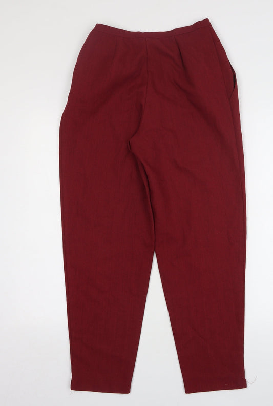 Womens UK Size 12 Marks and Spencer Regular Fit  Red Trousers