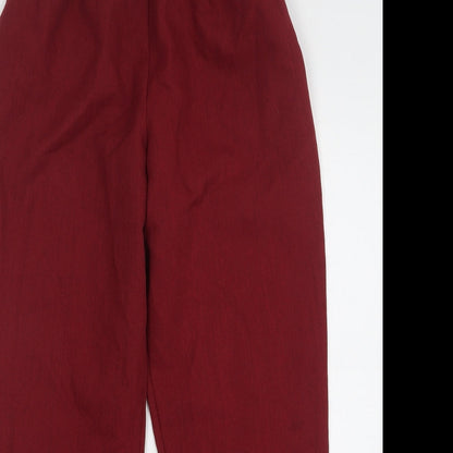 Womens UK Size 12 Marks and Spencer Regular Fit  Red Trousers