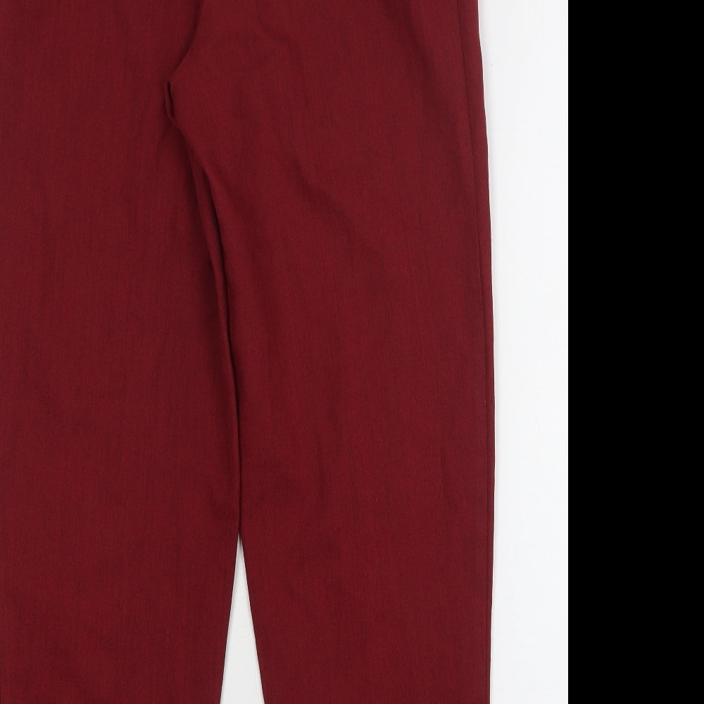 Womens UK Size 12 Marks and Spencer Regular Fit  Red Trousers