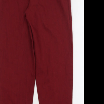 Womens UK Size 12 Marks and Spencer Regular Fit  Red Trousers
