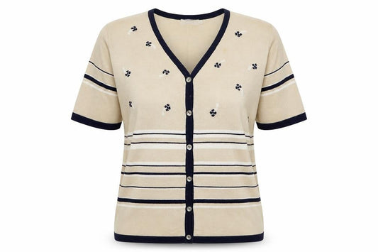 Womens UK Size S Signature Experience Beige Cardigan Jumper
