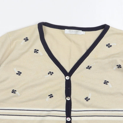 Womens UK Size S Signature Experience Beige Cardigan Jumper