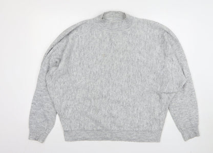 Primark Womens Grey High Neck Acrylic Pullover Jumper Size 14