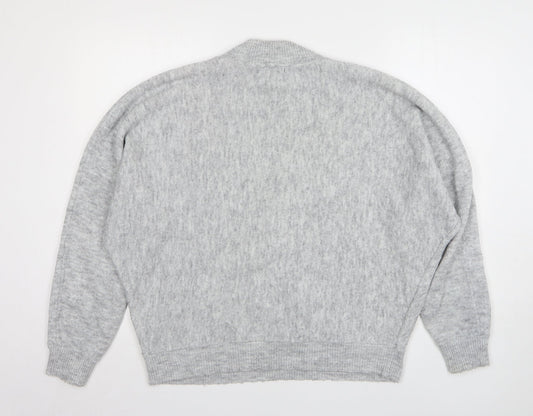 Primark Womens Grey High Neck Acrylic Pullover Jumper Size 14
