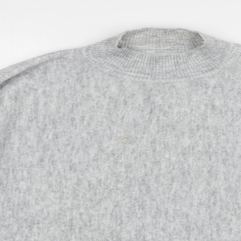 Primark Womens Grey High Neck Acrylic Pullover Jumper Size 14