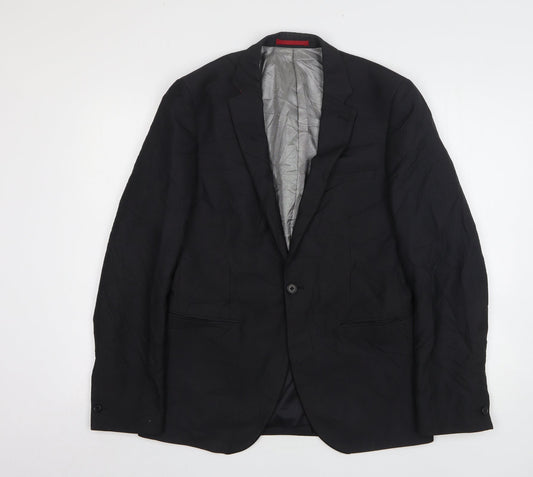 Mens UK Size 38 Ventuno 21 Regular Black Suit Jacket
