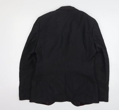 Mens UK Size 38 Ventuno 21 Regular Black Suit Jacket