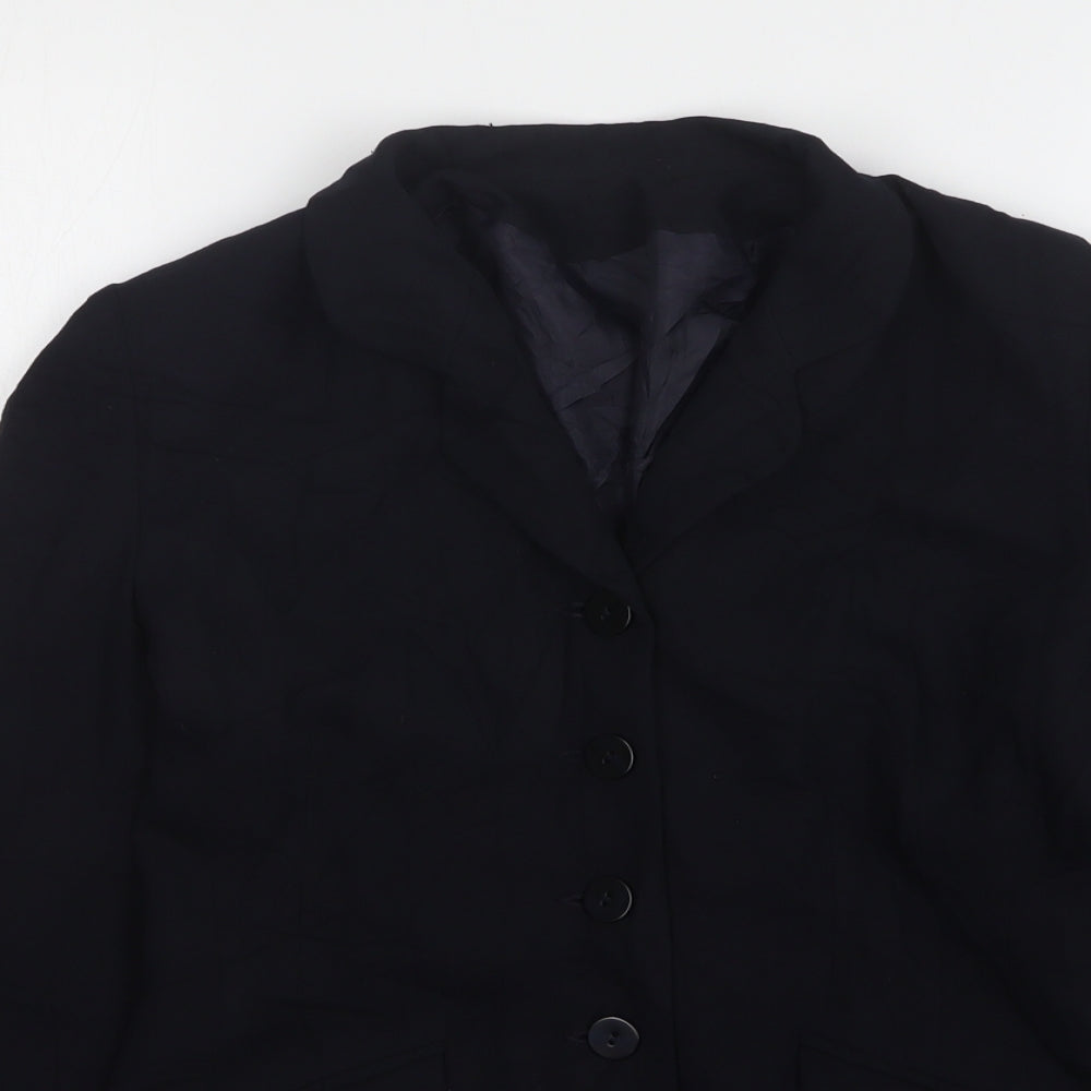 Principles Womens Blue Polyester Jacket Suit Jacket Size 10