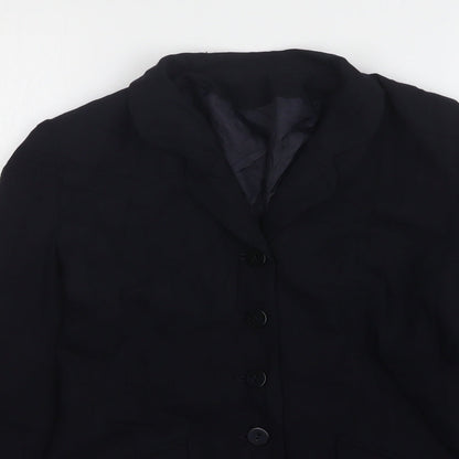 Principles Womens Blue Polyester Jacket Suit Jacket Size 10