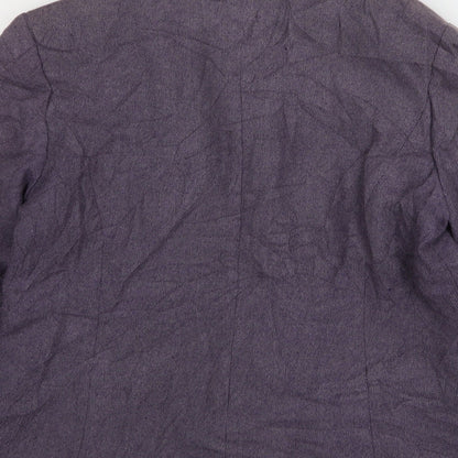 EWM Womens Purple Polyester Jacket Suit Jacket Size 16