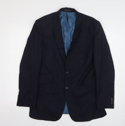 Mens UK Size 40 Steel & Jelly Regular Blue Suit Jacket