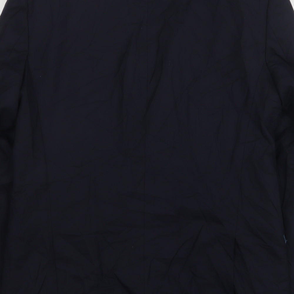 Mens UK Size 40 Steel & Jelly Regular Blue Suit Jacket