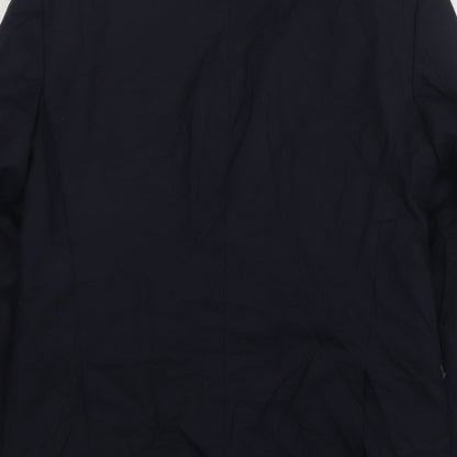 Mens UK Size 40 Steel & Jelly Regular Blue Suit Jacket