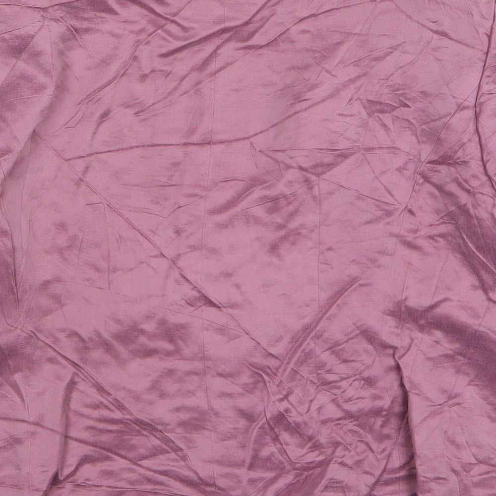 County Casuals Womens Pink Cupro Jacket Blazer Size 14