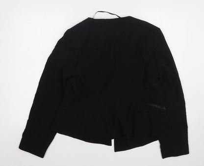 F&F Womens Black Polyester Jacket Blazer Size 16