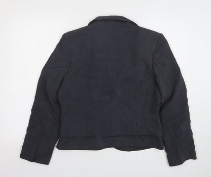 Alex & CO Womens Grey Triacetate Jacket Suit Jacket Size 14