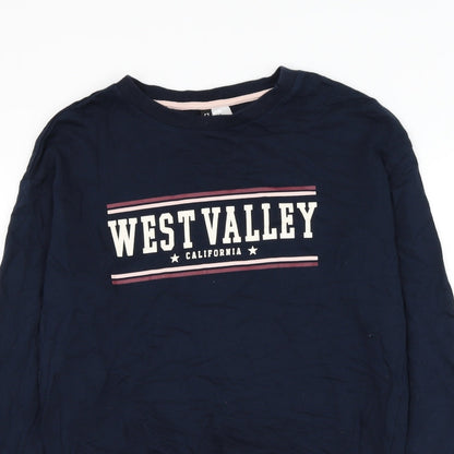 Womens UK Size XS Divided by H&M Blue Pullover Sweatshirt