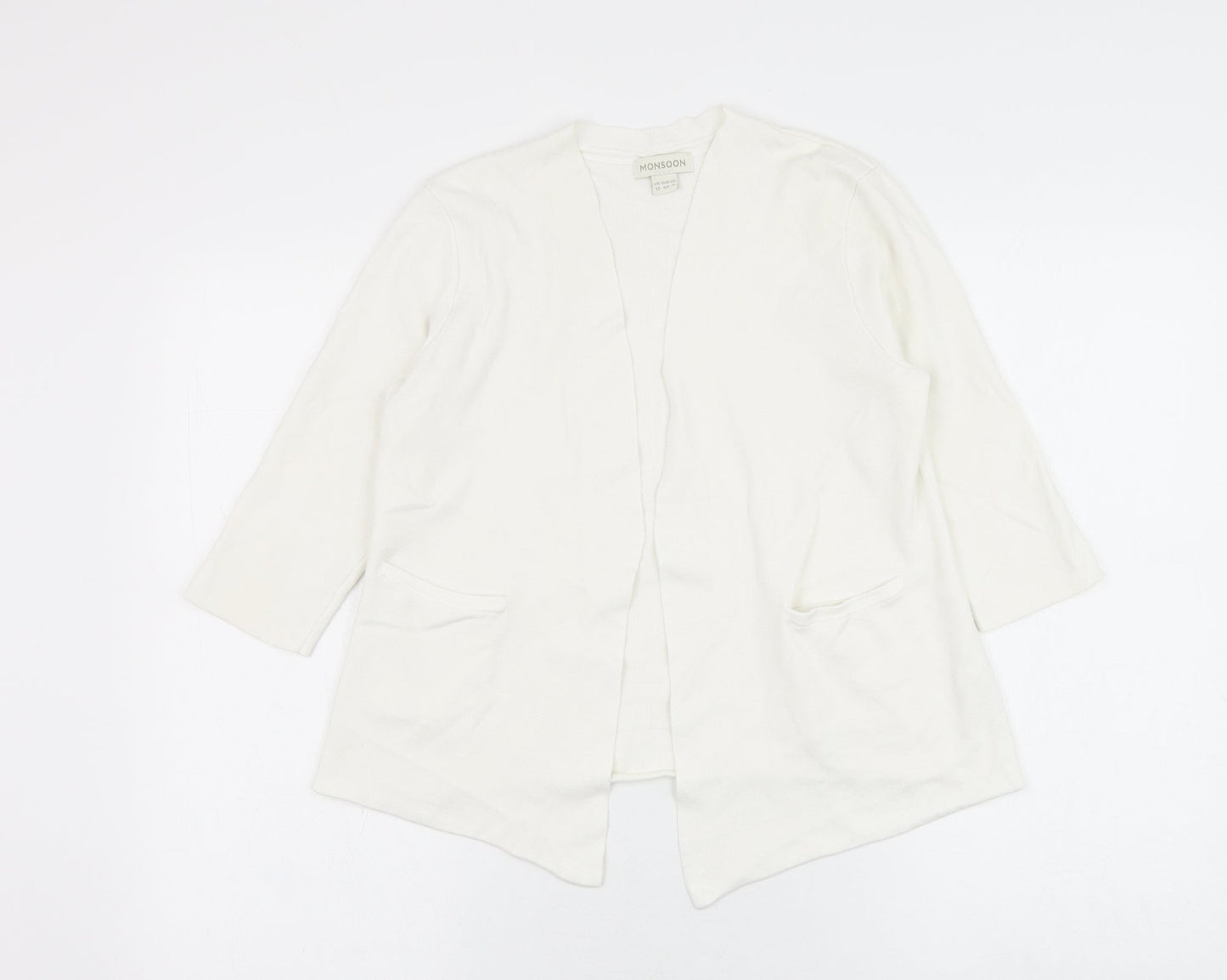 Womens UK Size 12 Monsoon White Cape Jumper