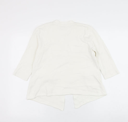 Womens UK Size 12 Monsoon White Cape Jumper