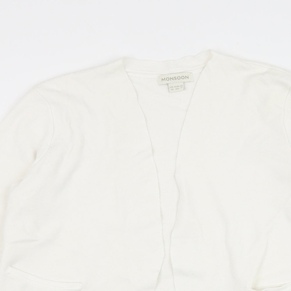 Womens UK Size 12 Monsoon White Cape Jumper