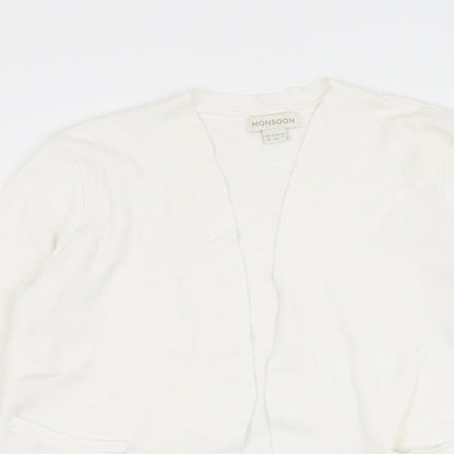 Womens UK Size 12 Monsoon White Cape Jumper
