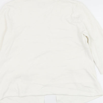 Womens UK Size 12 Monsoon White Cape Jumper