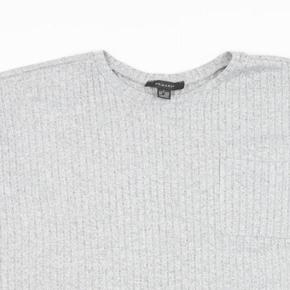 Primark Womens Grey Round Neck Polyester Pullover Jumper Size 14