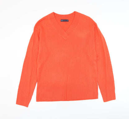 Womens UK Size 10 Marks and Spencer Orange Pullover Jumper
