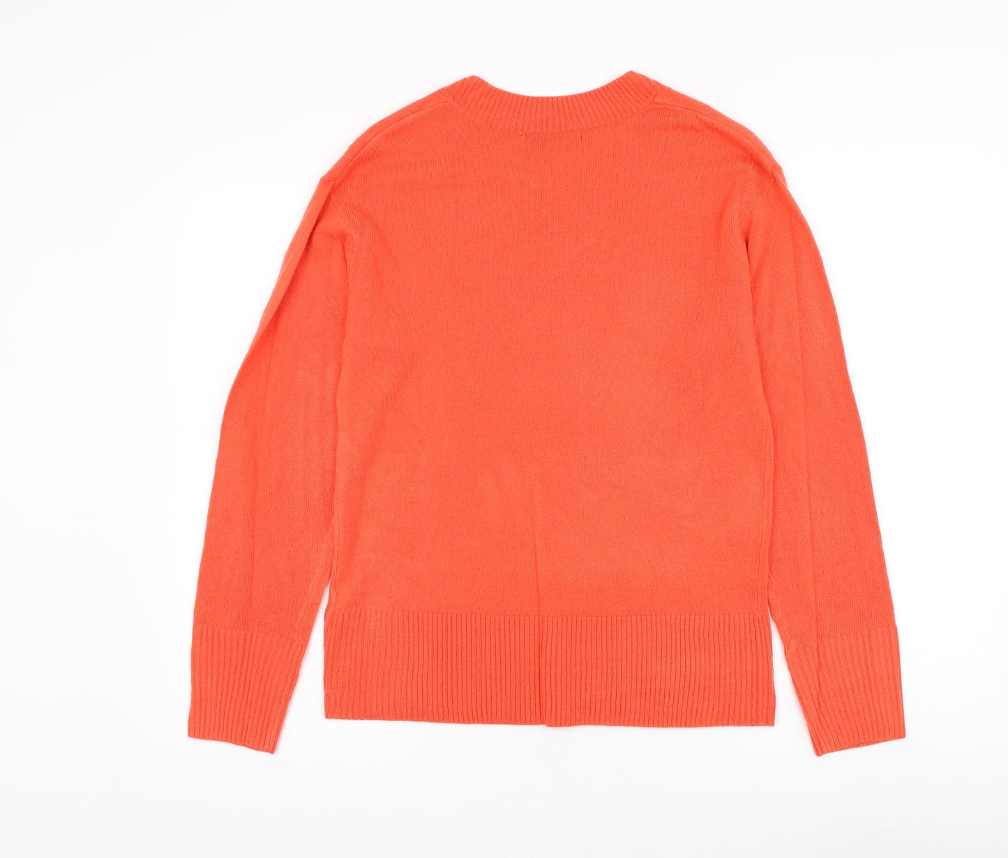 Womens UK Size 10 Marks and Spencer Orange Pullover Jumper