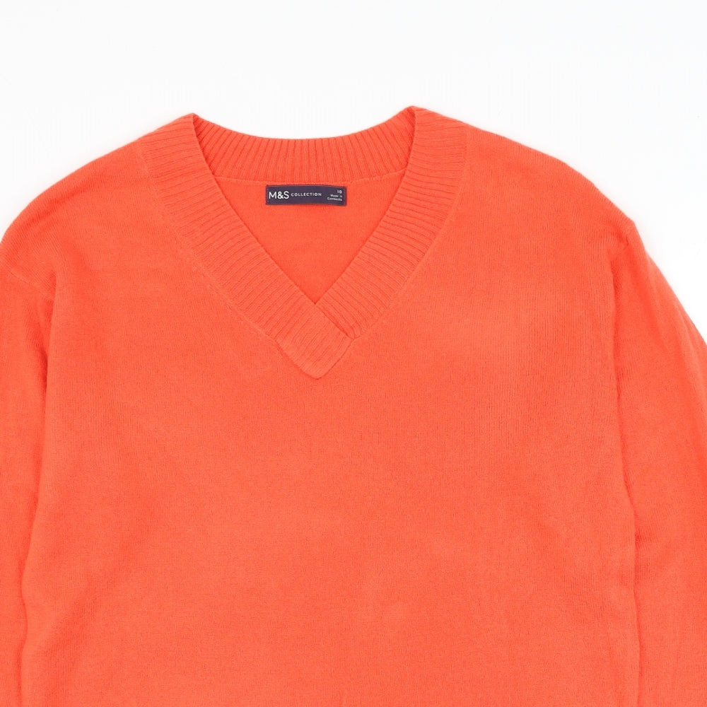 Womens UK Size 10 Marks and Spencer Orange Pullover Jumper