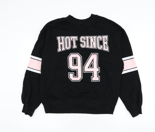 Womens UK Size M Divided by H&M Black Pullover Sweatshirt