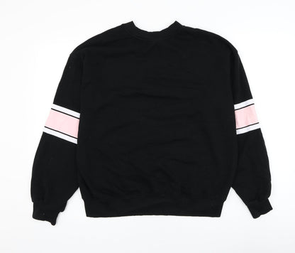 Womens UK Size M Divided by H&M Black Pullover Sweatshirt