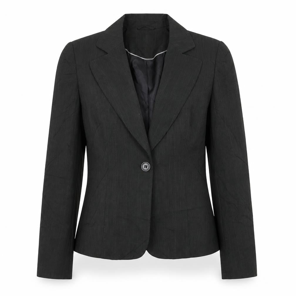 George Womens Black Jacket Blazer Size 8 Button